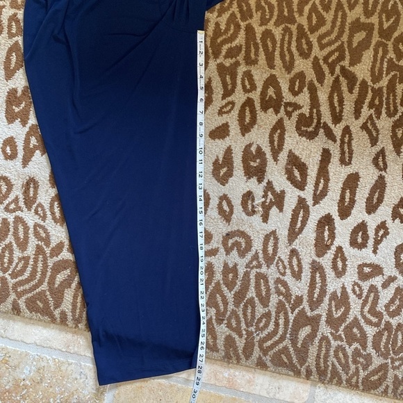 Susan Graver Navy Liquid Knit Pants Womens Plus Size 2XP Slinky stretch straight - Picture 10 of 10